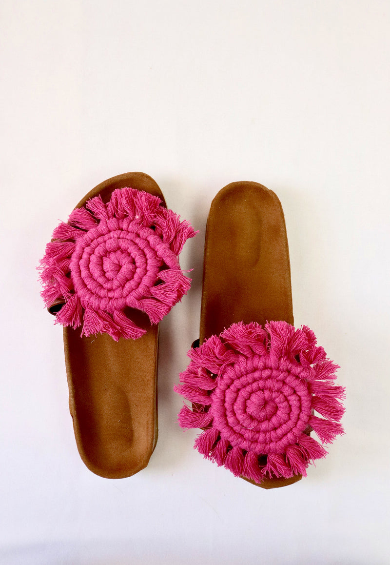 High Luna Curl - Macrame Slippers