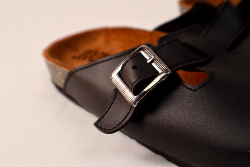 Black - Leather clog