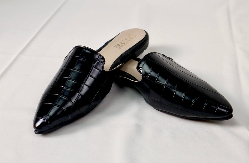 Black mule - Elegant gleam