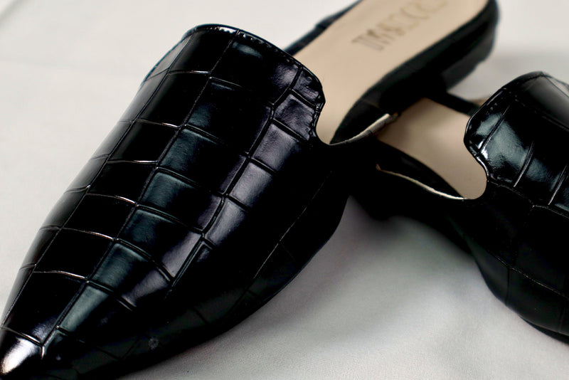 Black mule - Elegant gleam