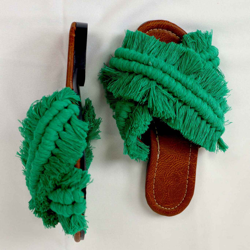 Bohobliss - Flat Macrame Slippers