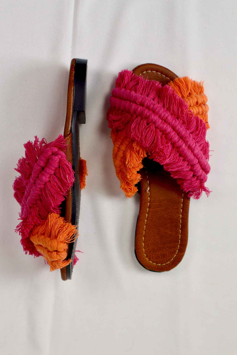 Bohobliss - Flat Macrame Slippers