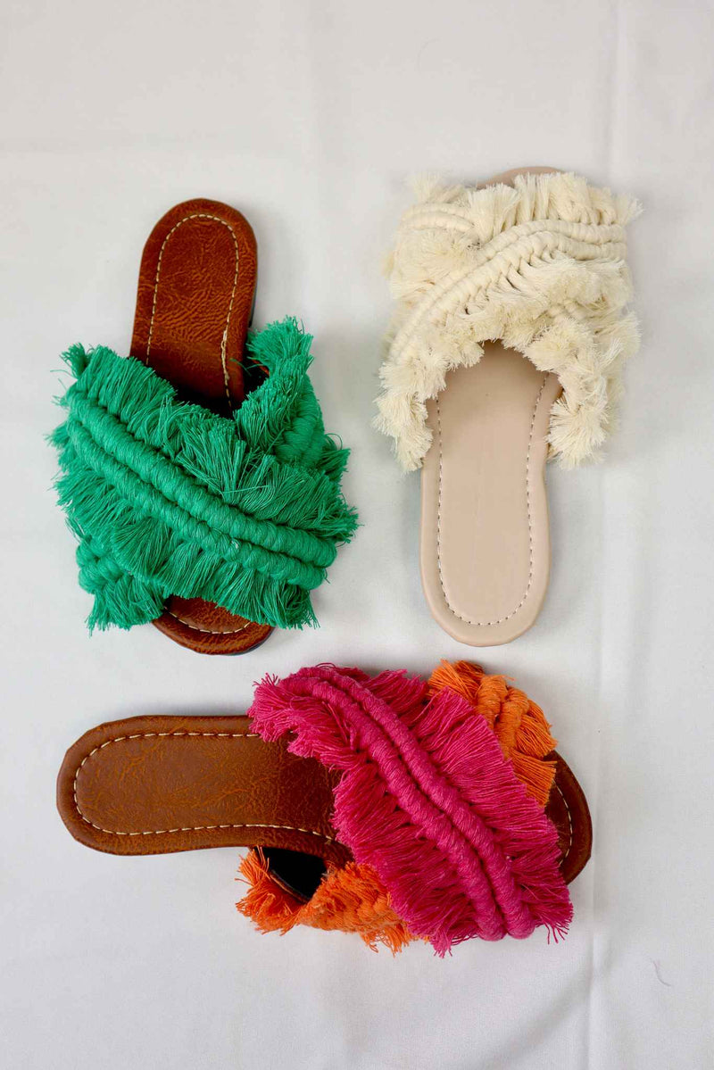 Bohobliss - Flat Macrame Slippers