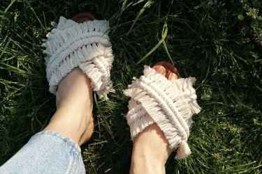 Bohobliss - Flat Macrame Slippers