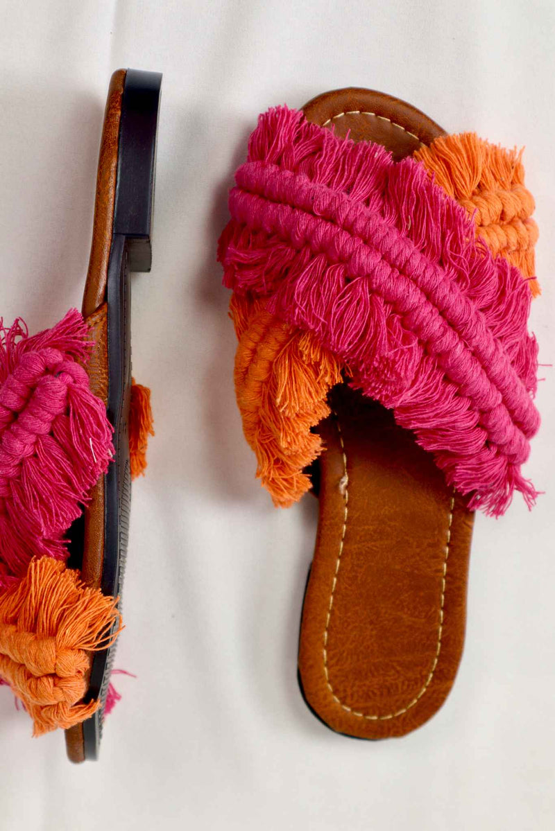 Bohobliss - Flat Macrame Slippers