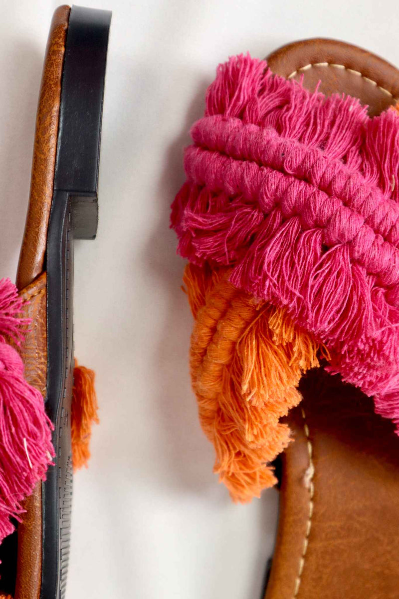 Bohobliss - Flat Macrame Slippers