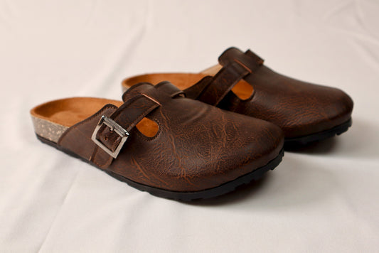 Brown Vein - Leather clog