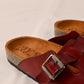 Burgundy - Leather clog