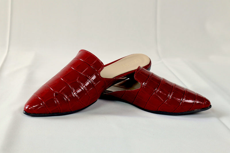 Burgundy mule - Elegant gleam