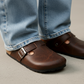 Brown Vein - Leather clog