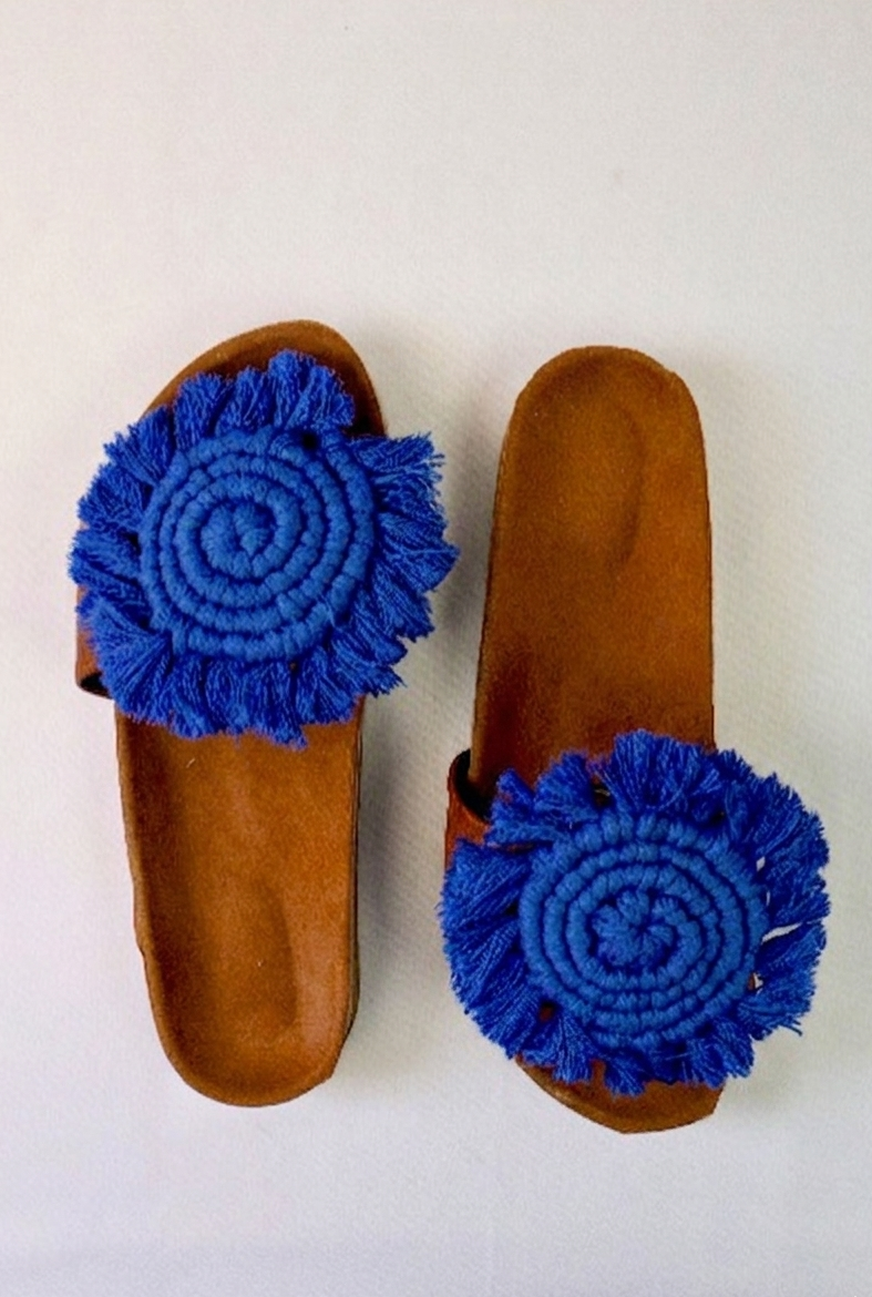 High Luna Curl - Macrame Slippers