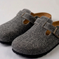 Medium Gray Jeans - Woven Clogs