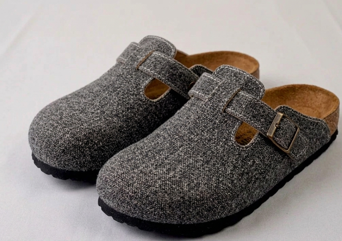 Medium Gray Jeans - Woven Clogs