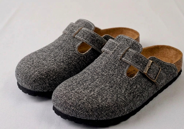 Medium Gray Jeans - Woven Clogs