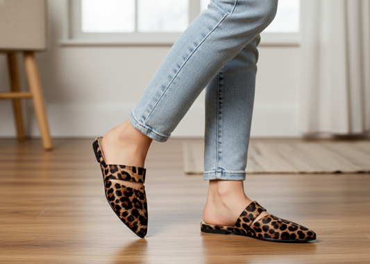 Tiger mule - Elegant gleam ribbon touch