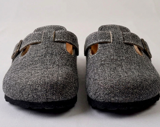 Medium Gray Jeans - Woven Clogs