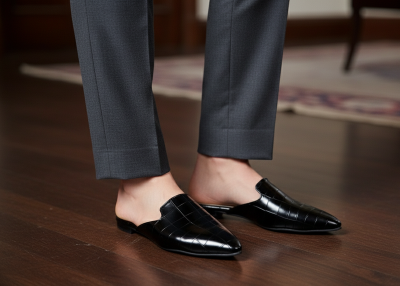 Black mule - Elegant gleam