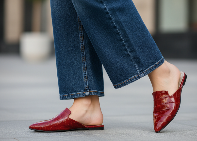 Burgundy mule - Elegant gleam