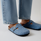 Medium Blue Jeans - Woven Clogs