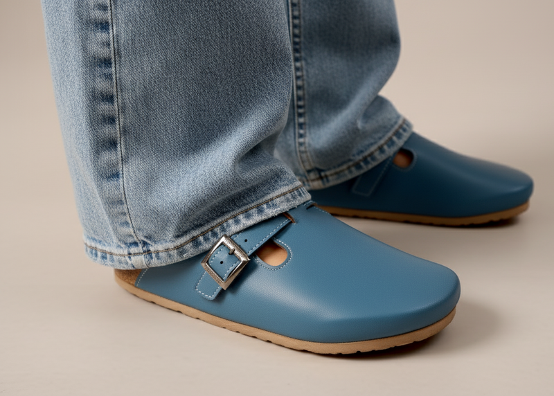 Jeans - Leather clog
