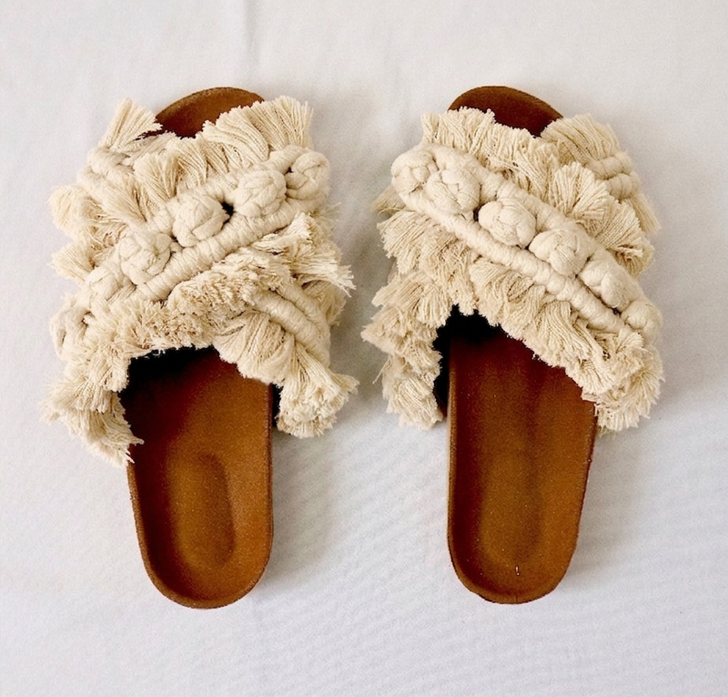 High Cross Berry Sprinkle - Macrame Slippers