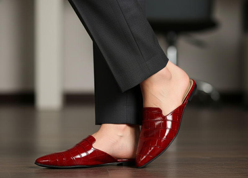 Burgundy mule - Elegant gleam