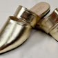 Gold mule - Elegant gleam ribbon touch