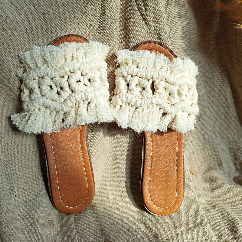 Harmonica - Flat Macrame Slippers