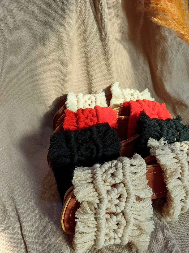 Harmonica - Flat Macrame Slippers