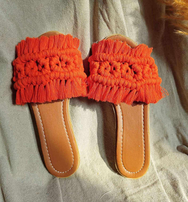 Harmonica - Flat Macrame Slippers
