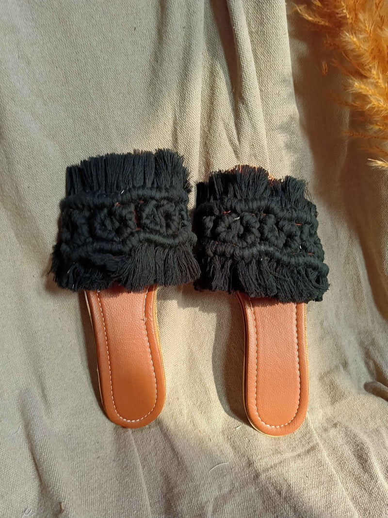 Harmonica - Flat Macrame Slippers