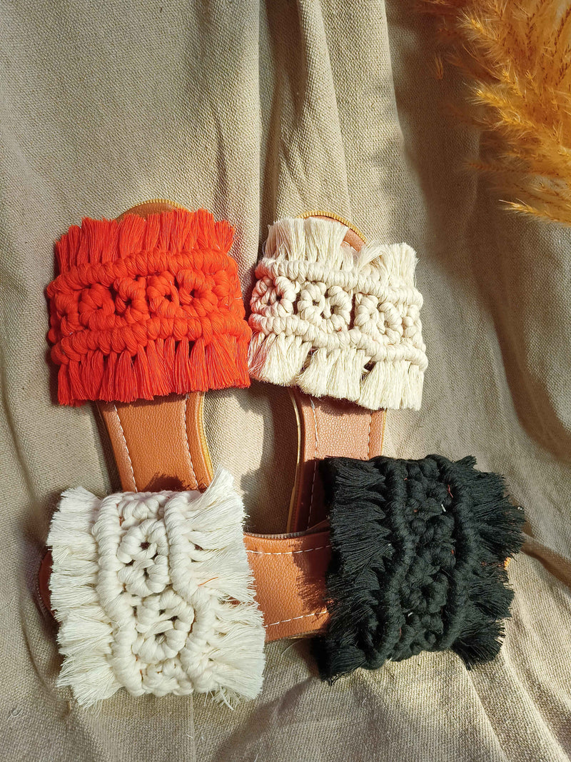 Harmonica - Flat Macrame Slippers