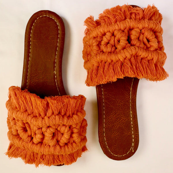 Harmonica - Flat Macrame Slippers