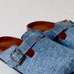 Medium Blue Jeans - Woven Clogs