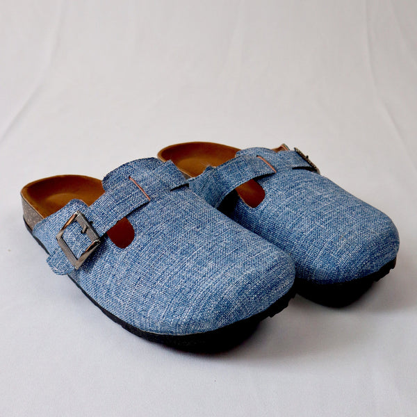 Medium Blue Jeans - Woven Clogs