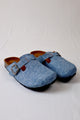 Medium Blue Jeans - Woven Clogs