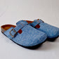 Medium Blue Jeans - Woven Clogs