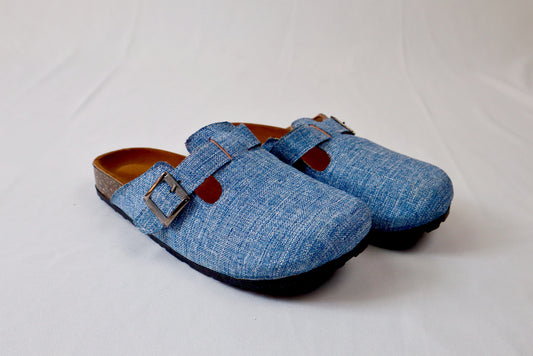 Medium Blue Jeans - Woven Clogs