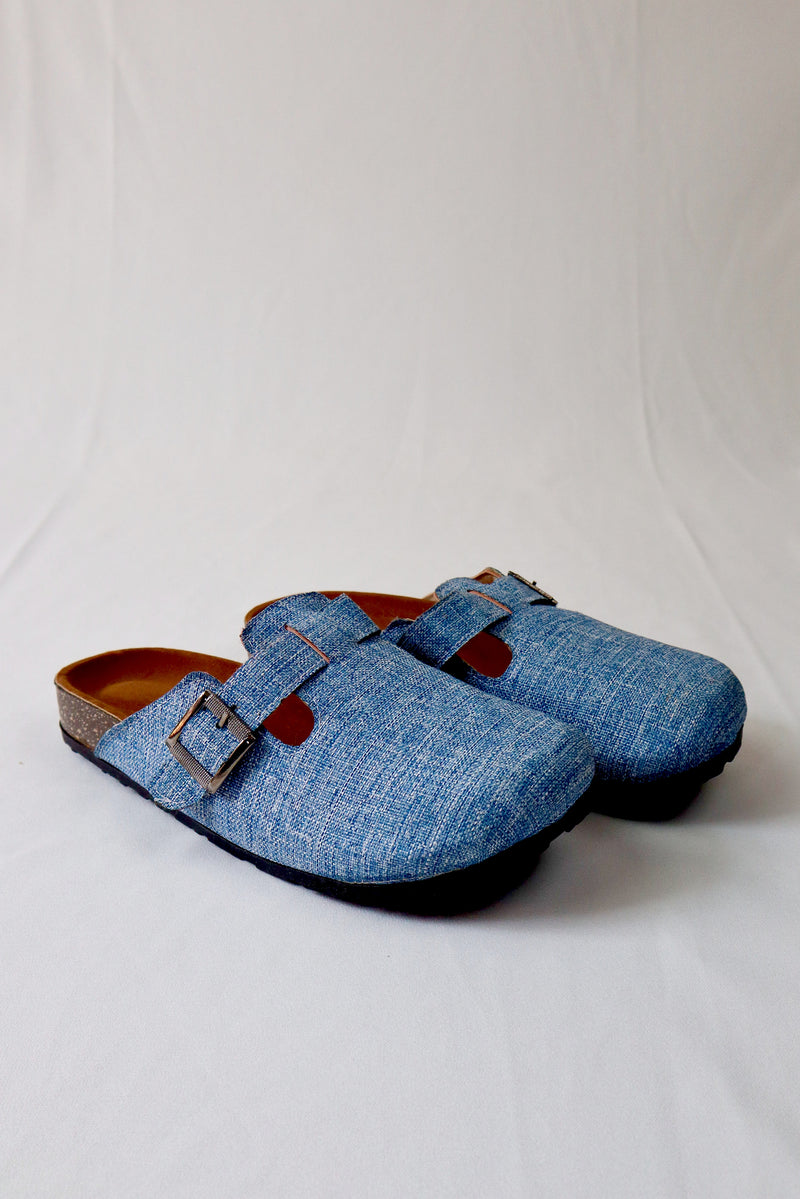 Medium Blue Jeans - Woven Clogs