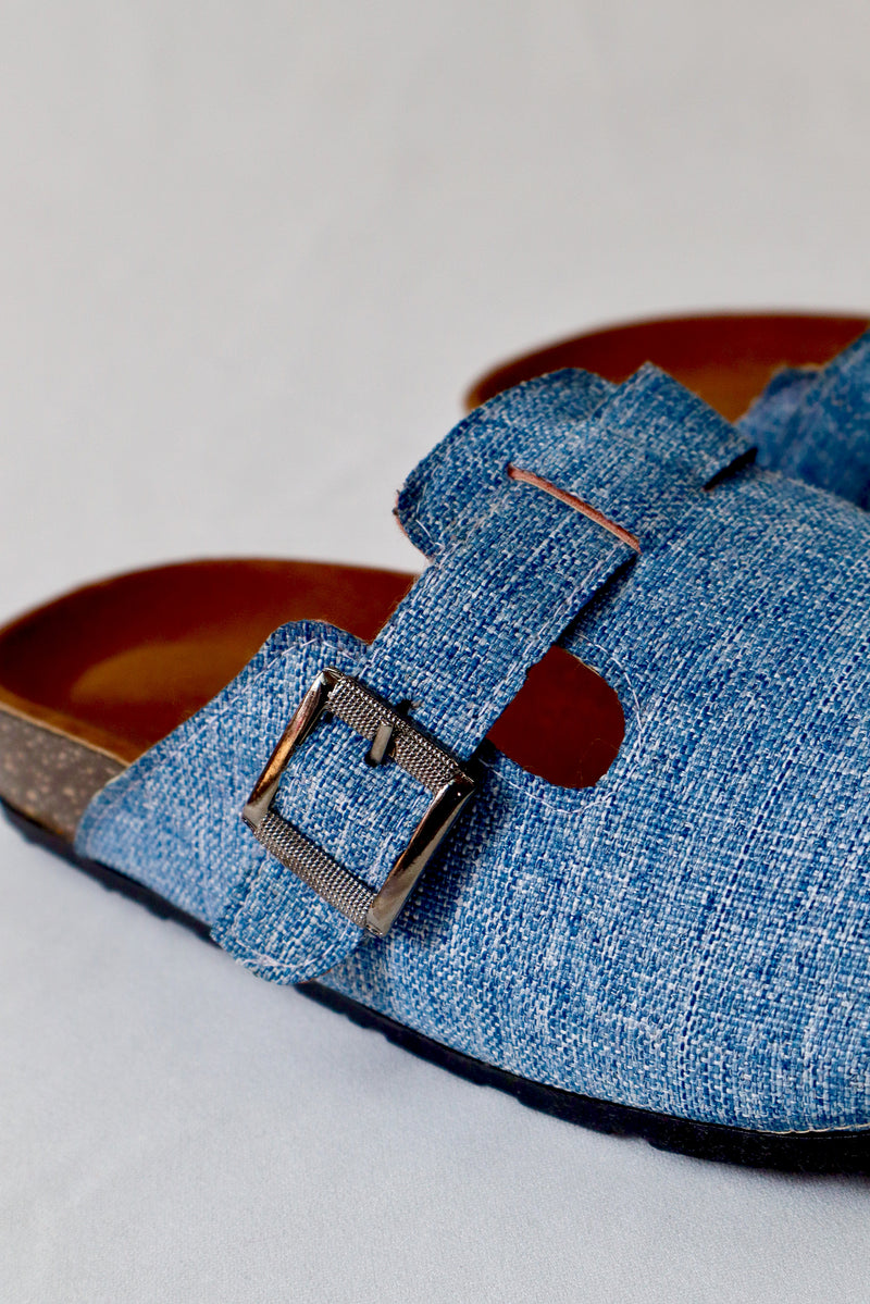 Medium Blue Jeans - Woven Clogs