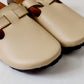 Beige - Leather clog