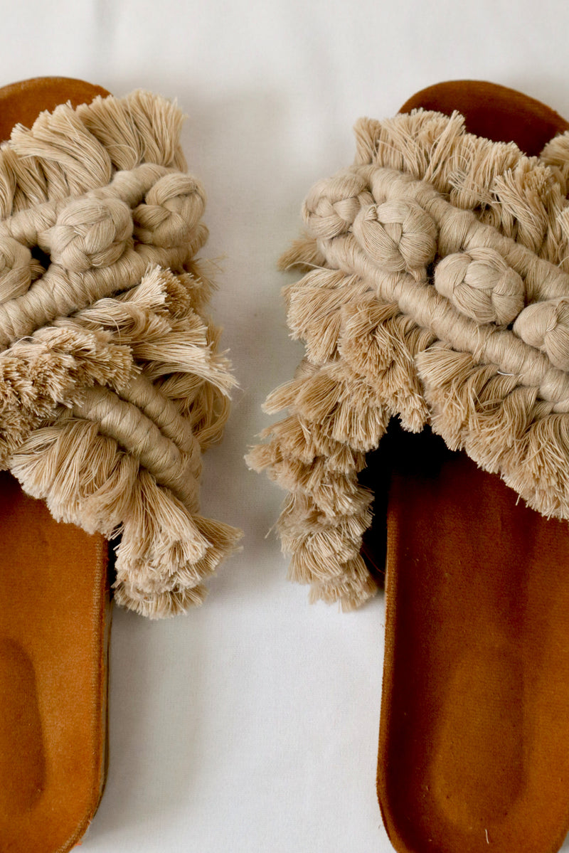 High Cross Berry Sprinkle - Macrame Slippers