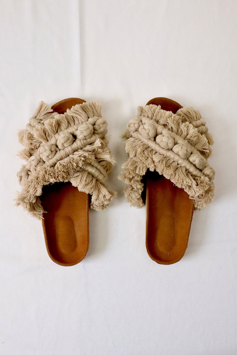 High Cross Berry Sprinkle - Macrame Slippers