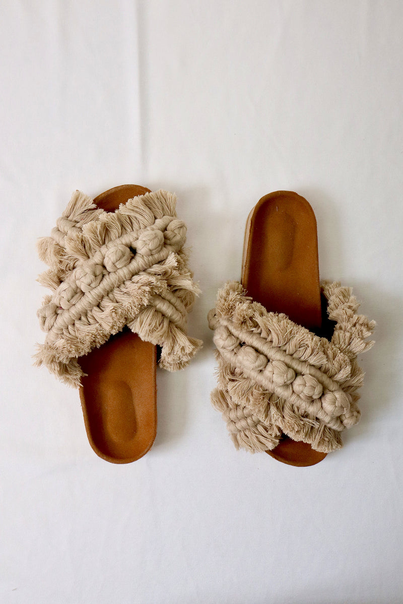 High Cross Berry Sprinkle - Macrame Slippers