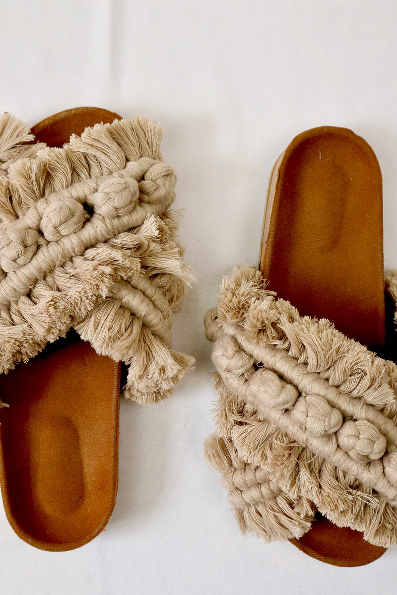 High Cross Berry Sprinkle - Macrame Slippers