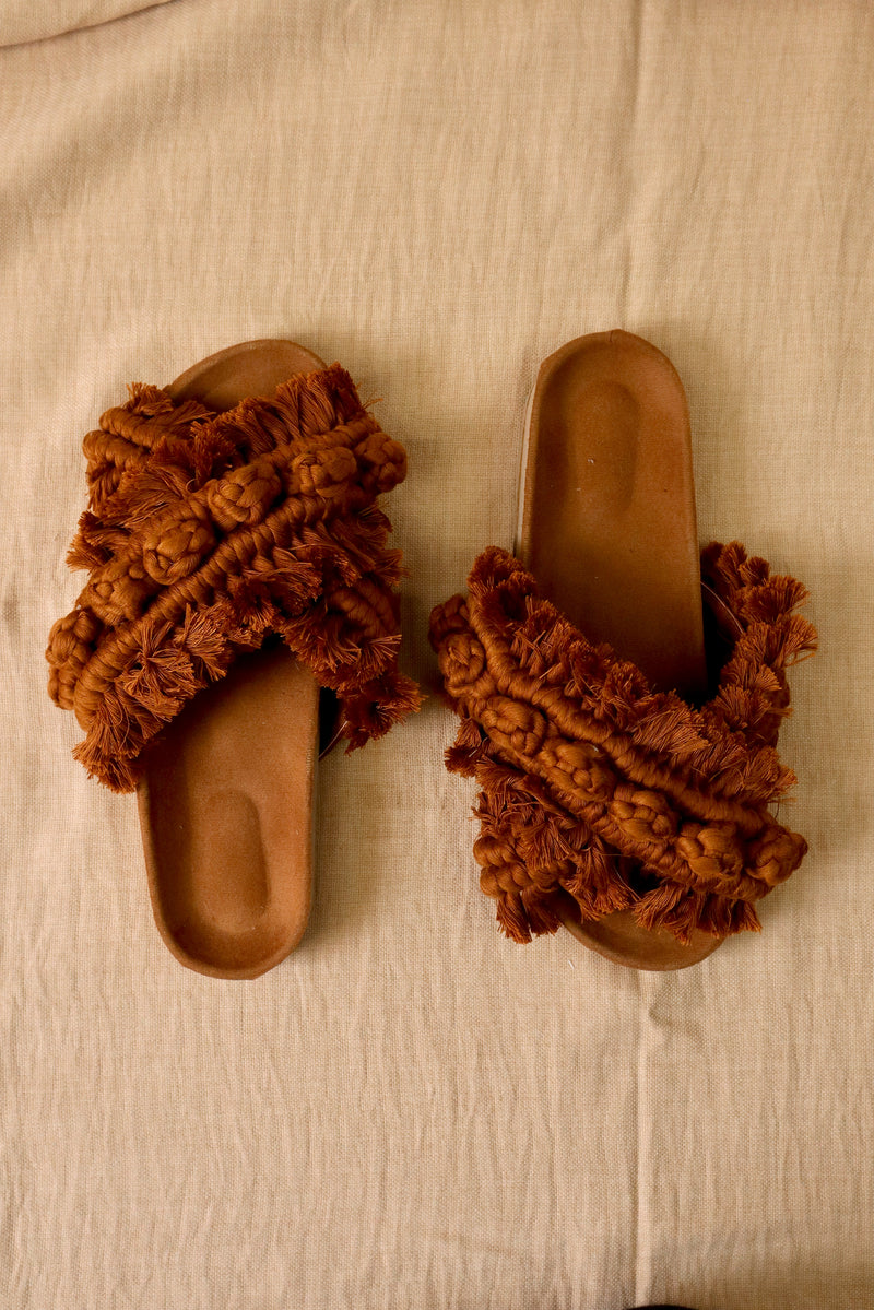 High Cross Berry Sprinkle - Macrame Slippers