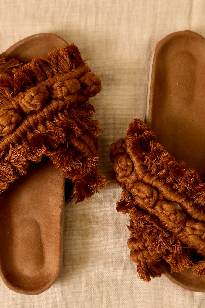 High Cross Berry Sprinkle - Macrame Slippers