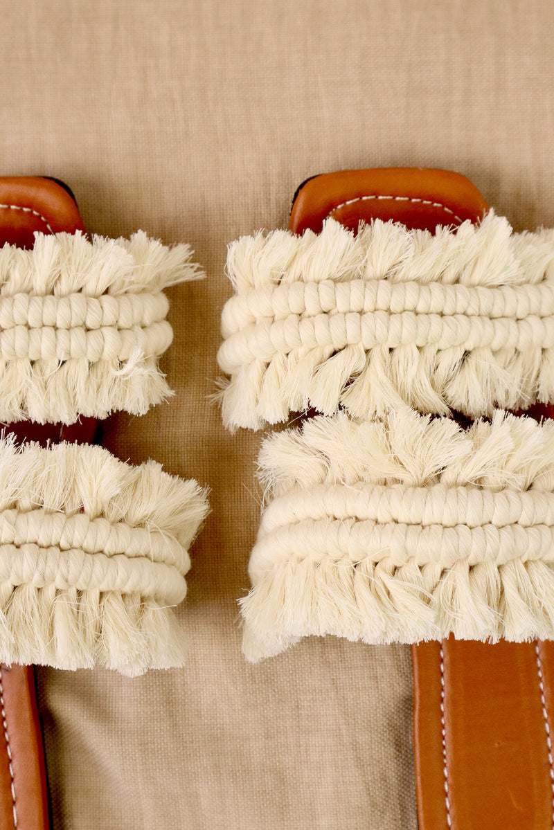 Twin Wings - Flat Macrame Slippers