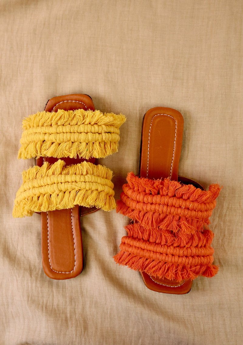 Twin Wings - Flat Macrame Slippers