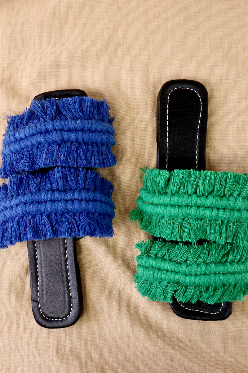 Twin Wings - Flat Macrame Slippers